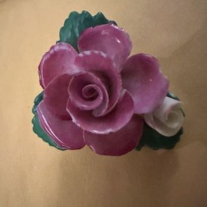 Vintage Staffordshire China Flower Broach